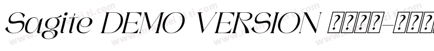 Sagite DEMO VERSION 语言英文字体转换
